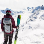 Skier and panorama