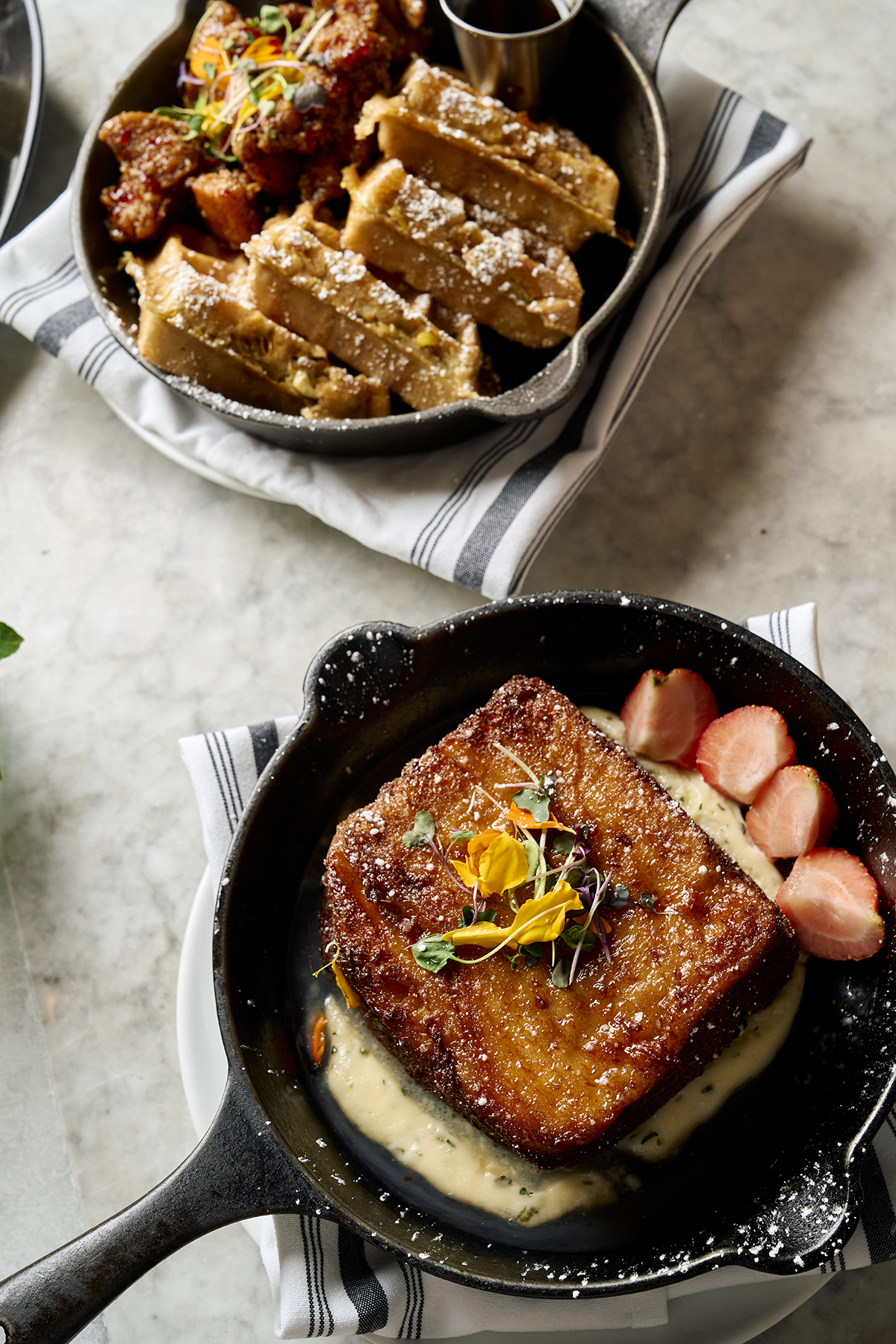 Spanish Toast and Chicken _ Waffles